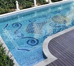 轻奢水晶玻璃马赛克贴图泳池马赛克瓷砖25*25mm混搭泳游泳池砖厂家