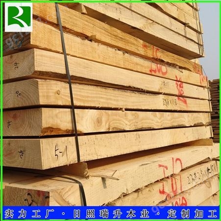 进口松木寿材料加工厂家 2-3米长梯形棺木料批发 找瑞升木业