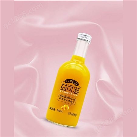 玻璃瓶发酵芒果果汁333ml时尚潮饮
