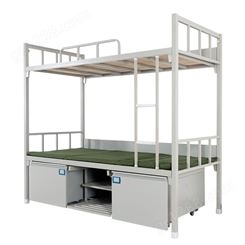 宿舍上下铺双层床制式营具单人学校双人铁艺床更衣柜学习电脑桌子