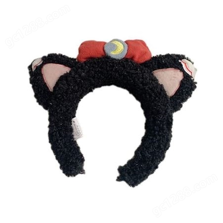 韩版新款猫耳朵发箍 羊绒毛头饰发卡 地摊境外厂家批发 网红头箍