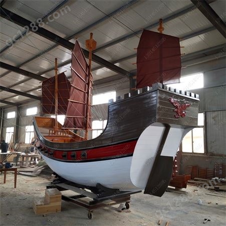 防腐景观船海盗船仿古实木装饰船各类款式和尺寸模型道具摄影船