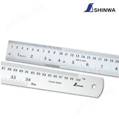 日本亲和SHINWA表面镀铬雾化处理不锈钢直尺H-301A