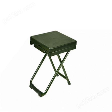 户外吹塑便携写字椅 军绿色多功能折叠椅 多功能折叠椅