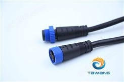 TAWANG 大旺光电 M15防水连接线 2/3/4/5芯公母对接式插头带线