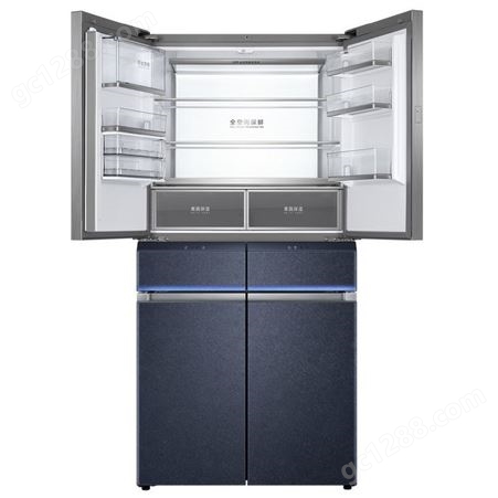家用变频风冷无霜对开多门冰箱500L全空间保鲜中门独立双变温