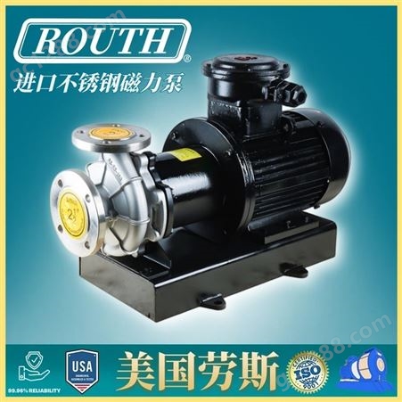 进口不锈钢磁力泵 40CQ-20P 氟塑料 卫生级 磁联轴器 美国劳斯ROUTH