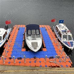 赛事摩托艇码头搭建塑料吹塑浮筒水上平台建设