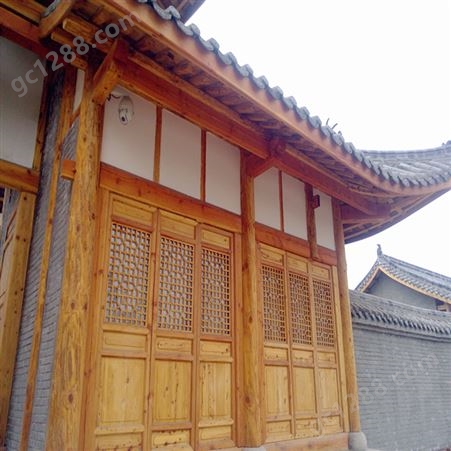 中式实木隔断 家居木质装饰玄关背景花格墙木雕挂件 惠森建筑