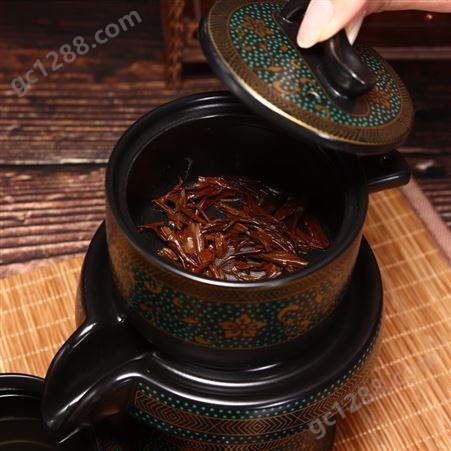 锦绣陶瓷自动小磨茶具 成套功夫茶杯 亚光釉工艺 中式风格