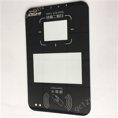 供应2mm丝印钢化玻璃面板刷卡感应钢化面板定制各种电子玻璃