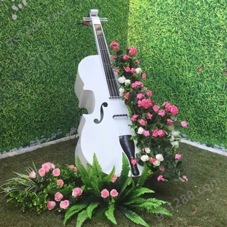 户外铁艺大提琴雕塑金属耳机音符创意美陈道具景区摆件装饰工艺品