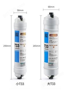 后置活性炭T33通用一体快接滤芯家用直饮纯水机过滤器净水器配件