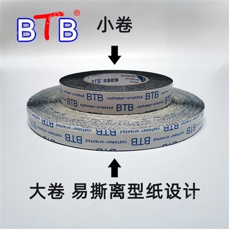 BTB 1mm 黑色PE泡棉双面胶高粘减震缓冲密封广告标牌