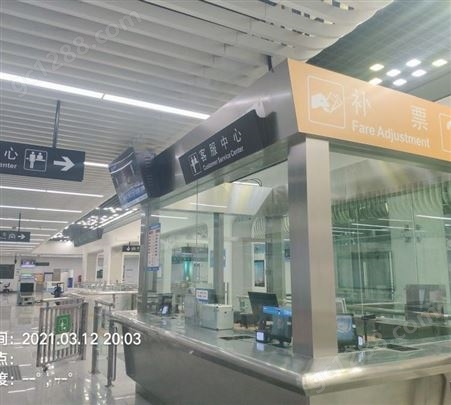 地铁站亚克力吸塑灯箱面板、LED发光展示牌导视牌定制