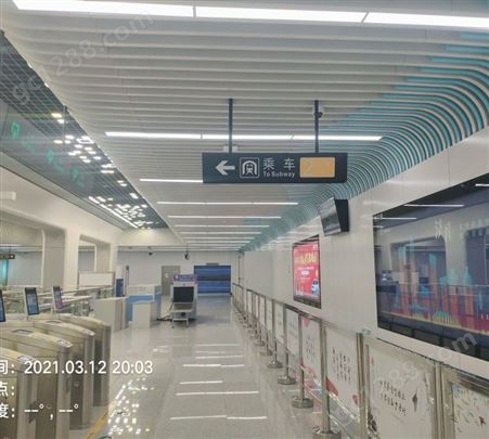 地铁站亚克力吸塑灯箱面板、LED发光展示牌导视牌定制