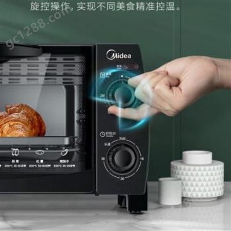 美的（Midea）PT1012 电烤箱 家用多功能小烤箱10L